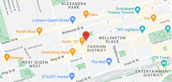 map of #105 -461 ADELAIDE ST W